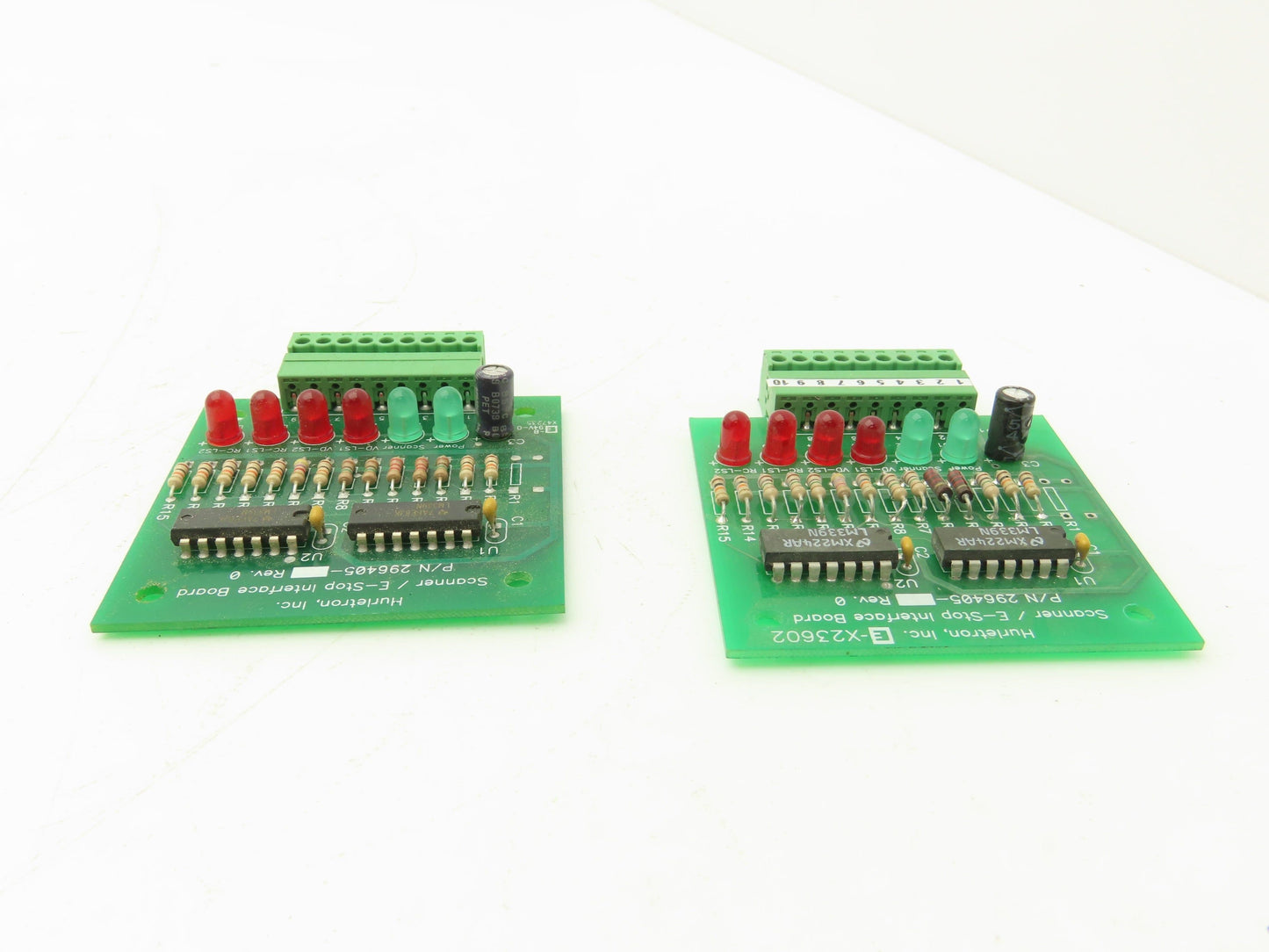 Hurletron 296405 Rev. 0 Scanner / E-Stop Interface Board Lot of 2