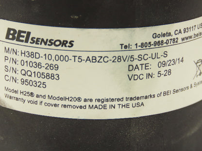 BEISensors H38D-10,000-T5-ABZC-28V/5-SC-UL-S Explosion Proof Incremental Encoder