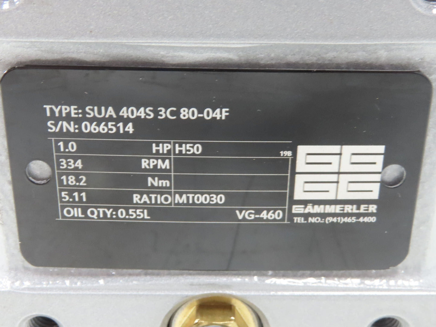 Weg W21 Gearmotor 1Hp 230/460V 3PH 5:1 Hollow Shaft Gammerler SUA 404S 3C 80-04F