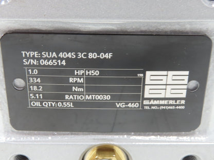 Weg W21 Gearmotor 1Hp 230/460V 3PH 5:1 Hollow Shaft Gammerler SUA 404S 3C 80-04F