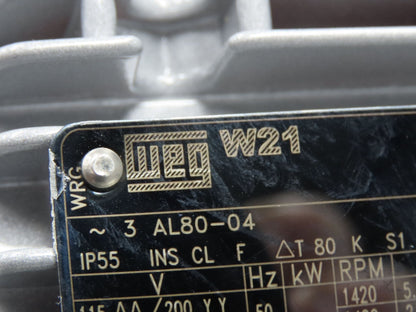 Weg W21 Gearmotor 1Hp 230/460V 3PH 5:1 Hollow Shaft Gammerler SUA 404S 3C 80-04F
