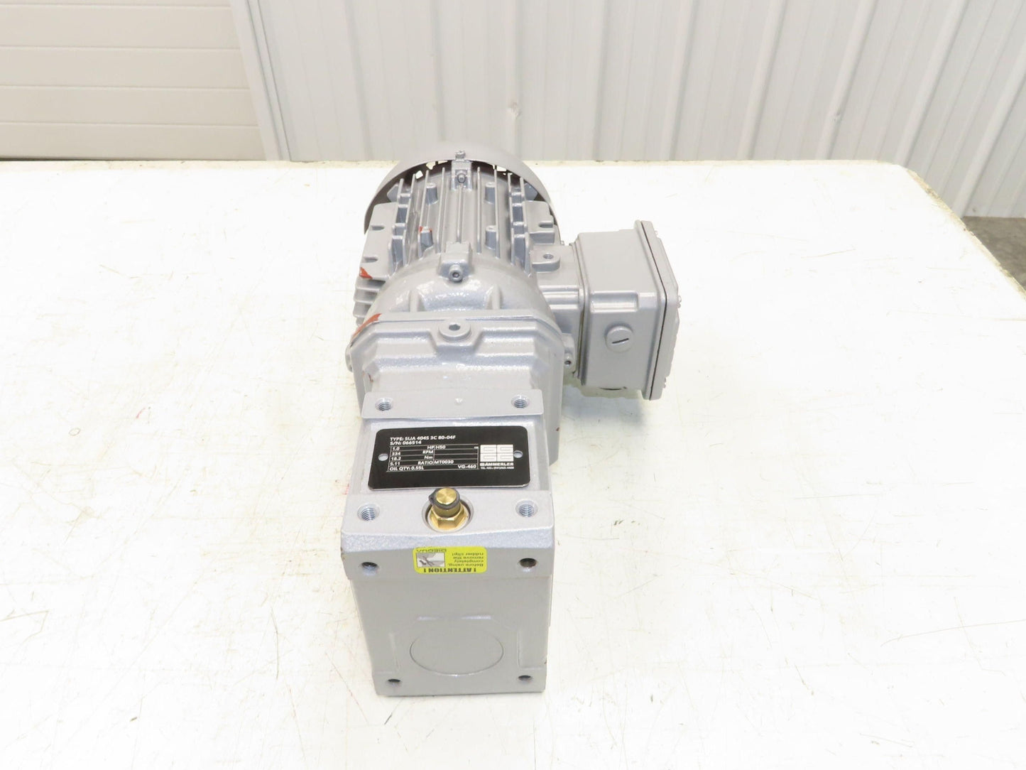 Weg W21 Gearmotor 1Hp 230/460V 3PH 5:1 Hollow Shaft Gammerler SUA 404S 3C 80-04F