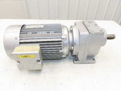 KEB G22A DL90L4 TS Inline Gearmotor 7.5:1 Reducer 187 RPM 1.5kw 230/400V 50hz