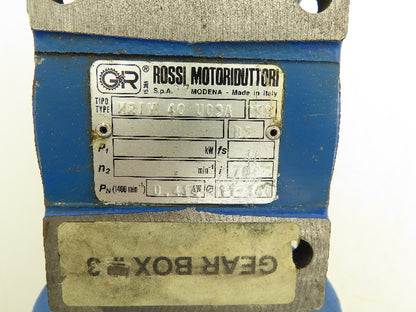 Rossi MRIV 40 U03A Gearmotor 70:1 Reducer 24 RPM .22kw 480V 3PH Hollow Shaft