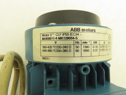 Rossi MRIV 40 U03A Gearmotor 70:1 Reducer 24 RPM .22kw 480V 3PH Hollow Shaft