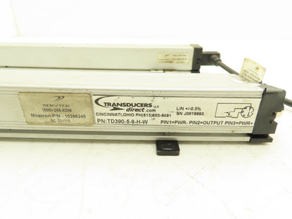 Servtek TD390-5-9-H-W Linear Transducer Position Sensor 9"Stroke Lot of2