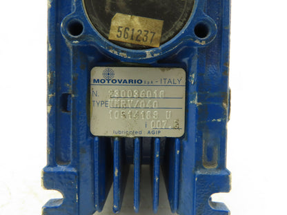 Motovario NMRV/040 Gearmotor 7.5:1 Ratio 208rpm .33Hp 230/460V 3PH Hollow Shaft