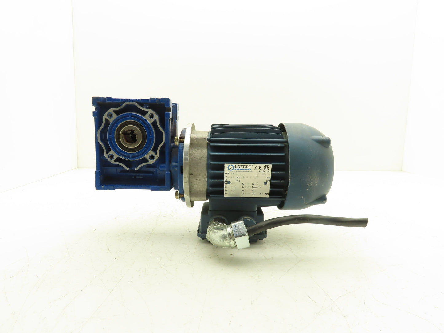 Motovario NMRV/040 Gearmotor 7.5:1 Ratio 208rpm .33Hp 230/460V 3PH Hollow Shaft