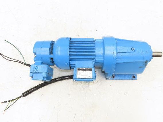 Eberhard Bauer G13-10/DK 74-178-AS/M Inline Gearmotor w/Brake 32rpm 277/480V 3PH