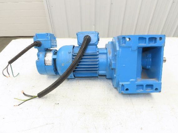Eberhard Bauer G13-10/DK 74-178-AS/M Inline Gearmotor w/Brake 32rpm 277/480V 3PH