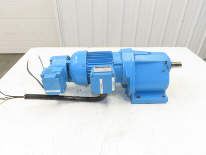 Eberhard Bauer G13-10/DK 74-178-AS/M Inline Gearmotor w/Brake 32rpm 277/480V 3PH