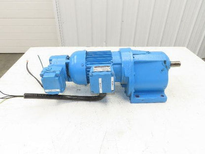 Eberhard Bauer G13-10/DK 74-178-AS/M Inline Gearmotor w/Brake 32rpm 277/480V 3PH