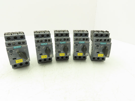 Siemens 3RV2011-1CA10 Manual Motor Starter 1.5HP 3PH 600VAC 2.5A Lot of 5