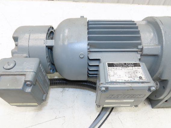 Eberhard Bauer G13-10/DK 74-178-AS/M Inline Gearmotor w/Brake 32rpm 277/480V 3PH