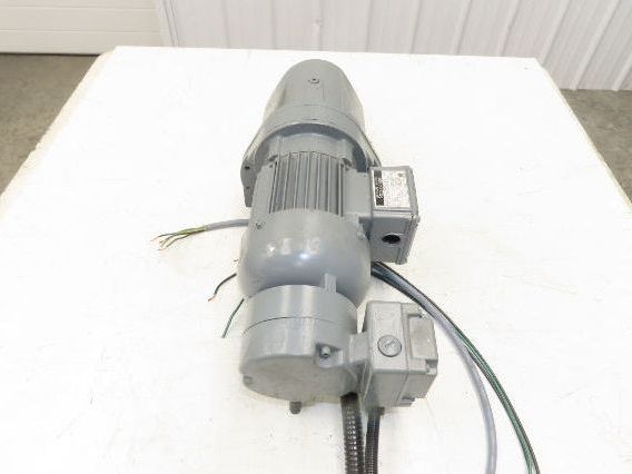 Eberhard Bauer G13-10/DK 74-178-AS/M Inline Gearmotor w/Brake 32rpm 277/480V 3PH
