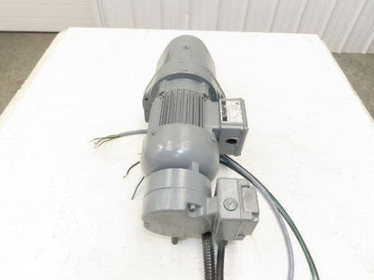 Eberhard Bauer G13-10/DK 74-178-AS/M Inline Gearmotor w/Brake 32rpm 277/480V 3PH