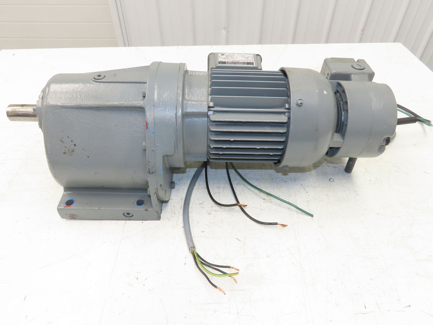 Eberhard Bauer G13-10/DK 74-178-AS/M Inline Gearmotor w/Brake 32rpm 277/480V 3PH