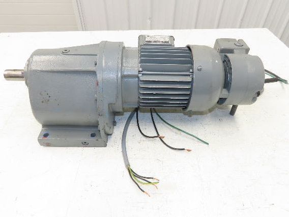 Eberhard Bauer G13-10/DK 74-178-AS/M Inline Gearmotor w/Brake 32rpm 277/480V 3PH