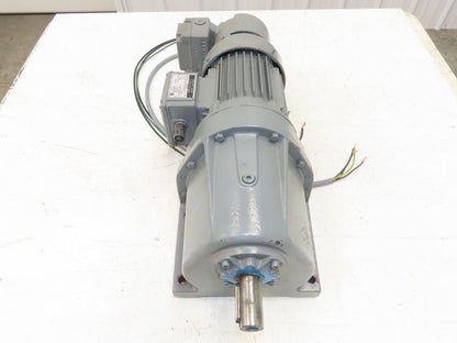 Eberhard Bauer G13-10/DK 74-178-AS/M Inline Gearmotor w/Brake 32rpm 277/480V 3PH
