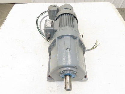Eberhard Bauer G13-10/DK 74-178-AS/M Inline Gearmotor w/Brake 32rpm 277/480V 3PH