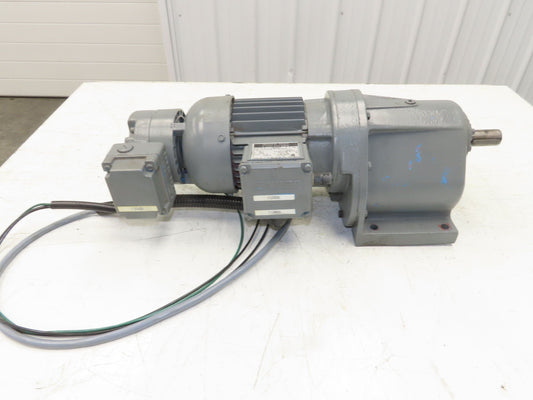 Eberhard Bauer G13-10/DK 74-178-AS/M Inline Gearmotor w/Brake 32rpm 277/480V 3PH