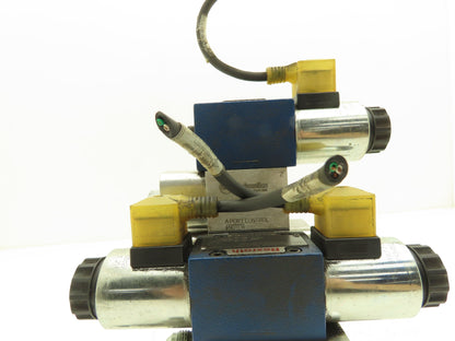 Bosch Rexroth 4WE6G62/EG24N9K4/62 Hydraulic Solenoid Valves w/Manifold 24VDC
