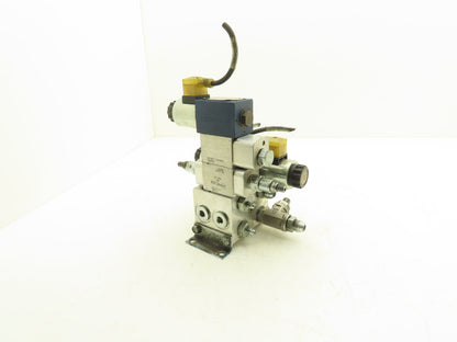 Bosch Rexroth 4WE6G62/EG24N9K4/62 Hydraulic Solenoid Valves w/Manifold 24VDC
