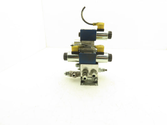 Bosch Rexroth 4WE6G62/EG24N9K4/62 Hydraulic Solenoid Valves w/Manifold 24VDC