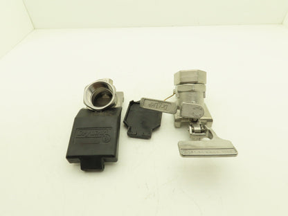 Dry Link 2" Stainless Sanitary Disconnect Threaded Coupling & Adapter *Bad Seals