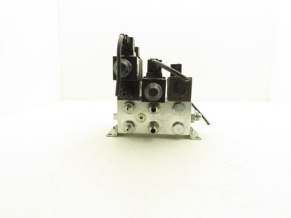 Parker D1VW Hydraulic Directional Solenoid Valves 3-Station Manifold 115V