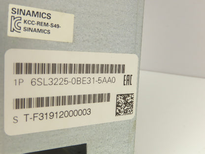Siemens 6SL3225-0BE31-5AA0 Sinamics AC Drive 480V 25HP 18.5kW 36A