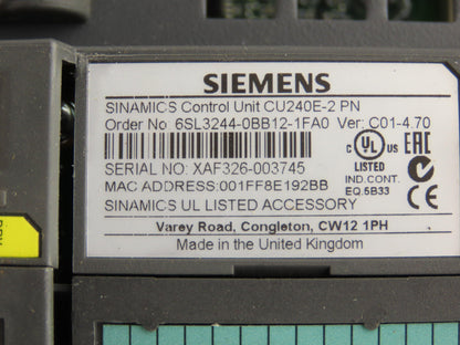 Siemens 6SL3225-0BE31-5AA0 Sinamics AC Drive 480V 25HP 18.5kW 36A