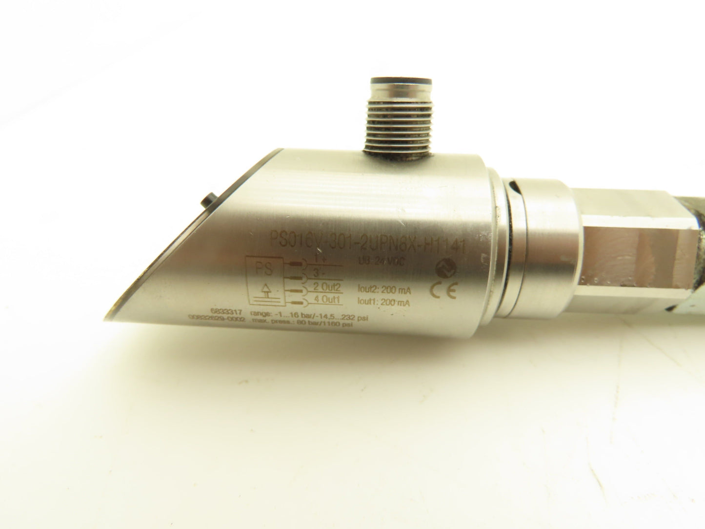 Turck Pressure sensor w/Display 24VDC 232PSI 16 Bar 4 Pin M12