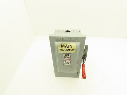 Siemens Fusible Heavy Duty Safety Disconnect Switch 30A 600VAC 3 Pole