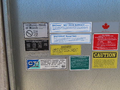 Baltimore Aircoil Cooling Tower Water Chiller 7-Pump Unit 4000 Gal Tank 50Hp