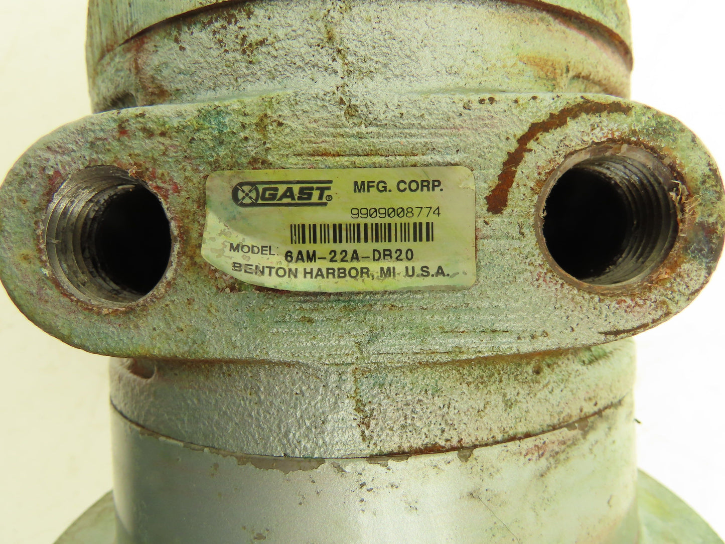 Gast 6AM-22A-DB20 Pneumatic Air Motor 4Hp 3000 RPM 100 PSI 56C