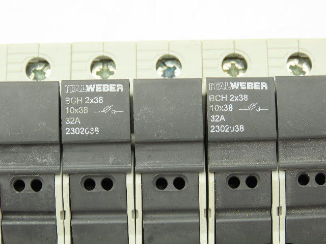 Italweber 2302038 BCH 2x38 Fuse Holder 2-Pole 32A 600V 18-8AWG 10x38 Lot of 4