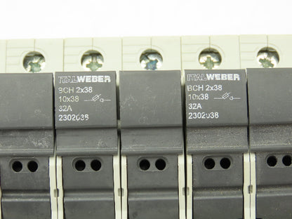 Italweber 2302038 BCH 2x38 Fuse Holder 2-Pole 32A 600V 18-8AWG 10x38 Lot of 4