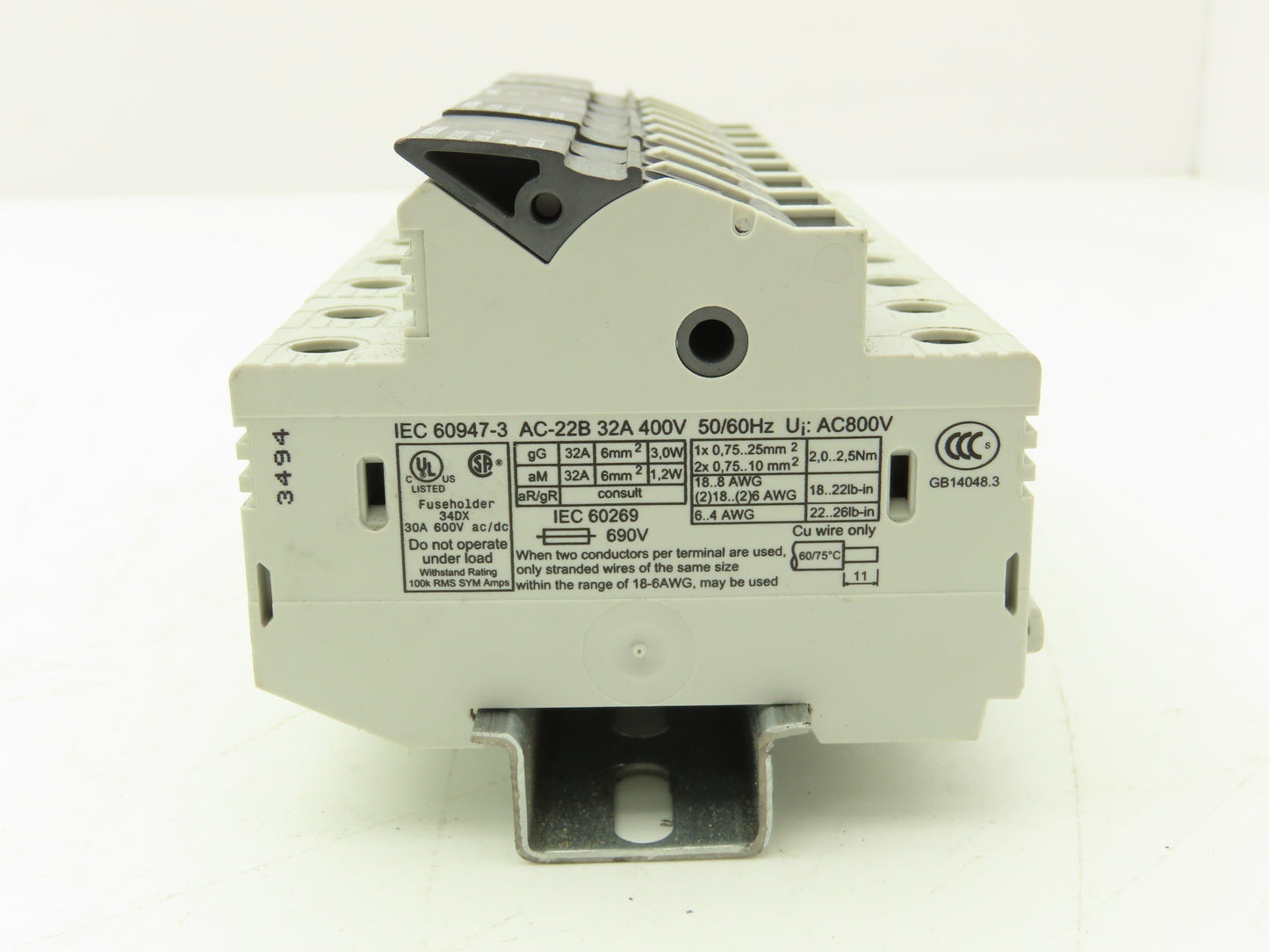 Italweber 2302038 BCH 2x38 Fuse Holder 2-Pole 32A 600V 18-8AWG 10x38 Lot of 4