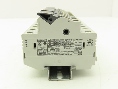 Italweber 2302038 BCH 2x38 Fuse Holder 2-Pole 32A 600V 18-8AWG 10x38 Lot of 4