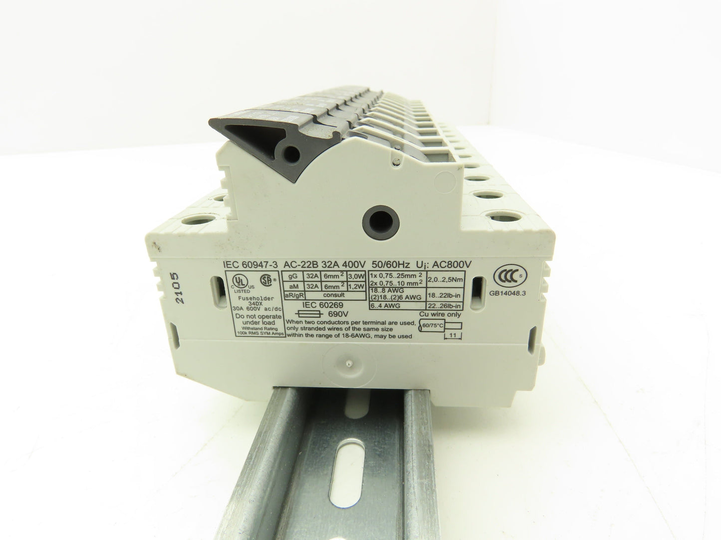 Italweber 2301038 BCH 1x38 Fuse Holder 1-Pole 32A 600V 18-8AWG 10x38 Lot of 11