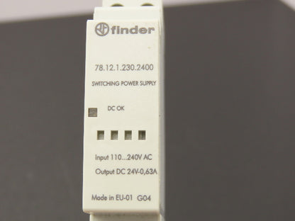 Finder 78.12.1.230.2400 Power Supply 110-240VDC In 24VDC 0.63A Out