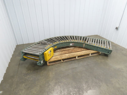 Hytrol 90° Curve Accumulation Roller Conveyor 24"W 21"BF Slave Belt Drive 9' 6"