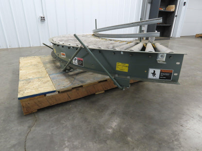 Hytrol 90° Curve Accumulation Roller Conveyor 24"W 21"BF Slave Belt Drive 82"L