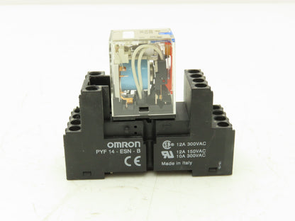 Omron MY4IN | PYF 14-ESN-B Relay | Base 24VDC Coil Lot of 15