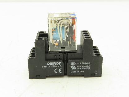 Omron MY4IN | PYF 14-ESN-B Relay | Base 24VDC Coil Lot of 15