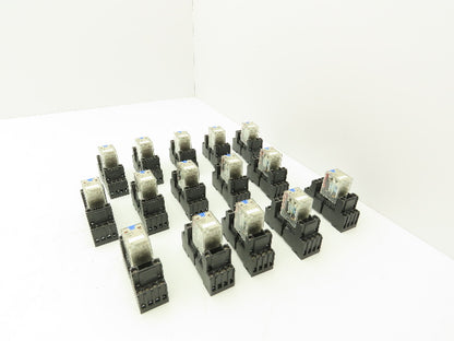 Omron MY4IN | PYF 14-ESN-B Relay | Base 24VDC Coil Lot of 15
