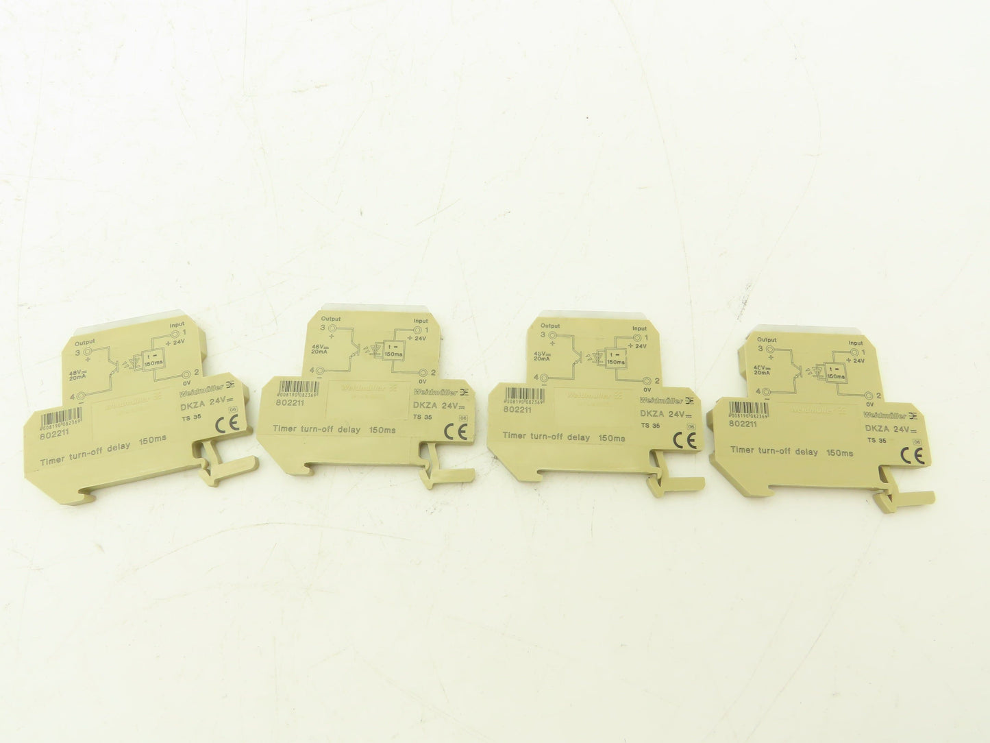 Weidmuller 802211 DKZA Timer Turn-Off Delay 150ms 24VDC In Lot of 4