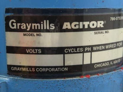 Graymills Superflo Agitator 1.5" Vertical Immersion Ink Tank Pump 2Hp 460V 3PH