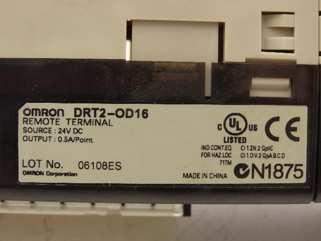 Omron DRT2-OD16 XWT-OD16 Remote Terminal PLC Input Output Module Set